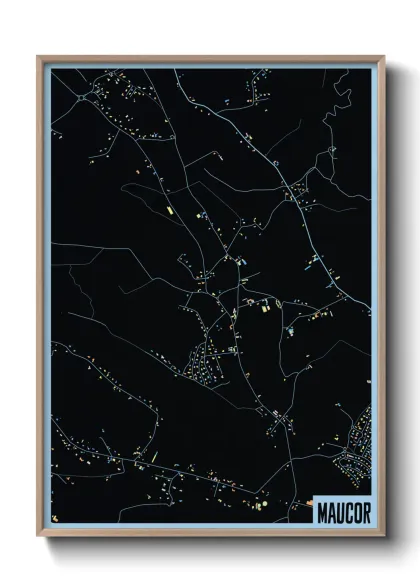 Une affiche de carte sur Maucor