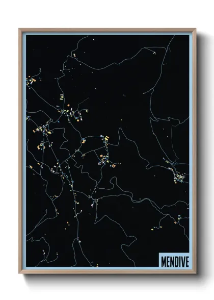 Une affiche de carte sur Mendive