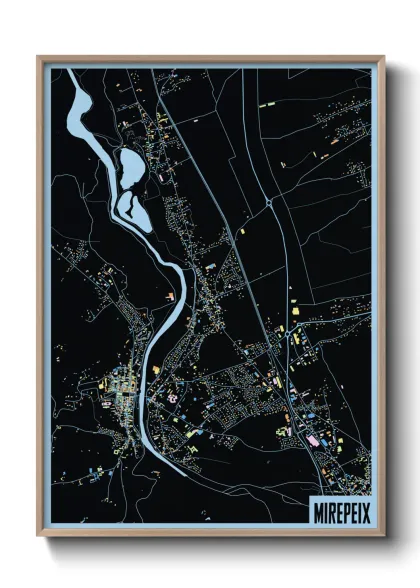 Une affiche de carte sur Mirepeix