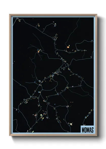 Une affiche de carte sur Momas