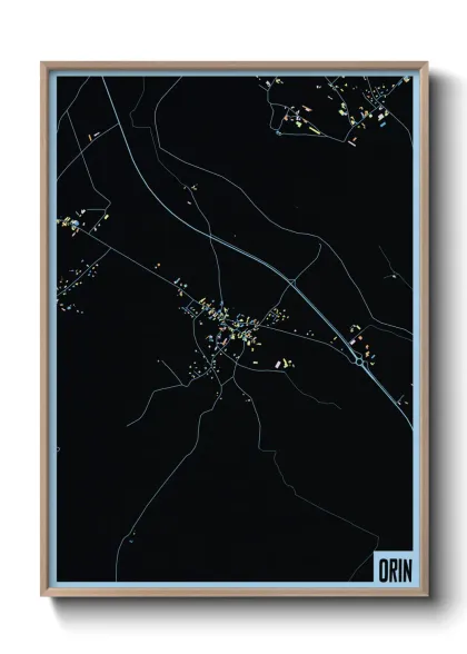 Une affiche de carte sur Orin