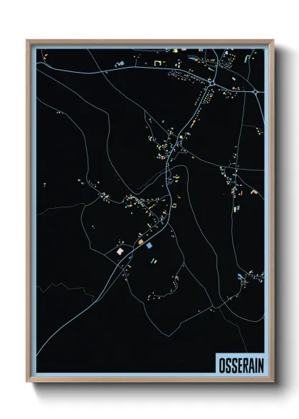 Une affiche de carte sur Osserain