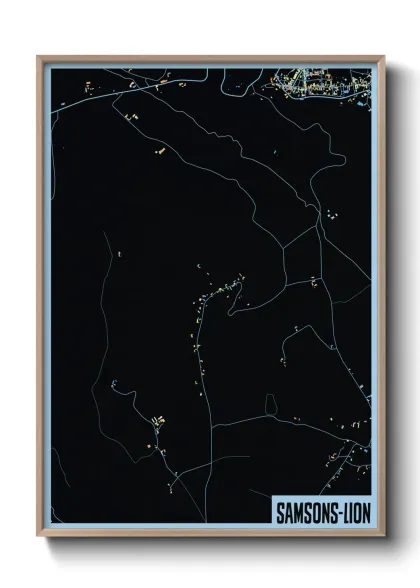 Une affiche de carte sur Samsons-Lion