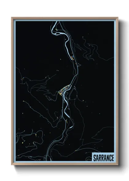Une affiche de carte sur Sarrance