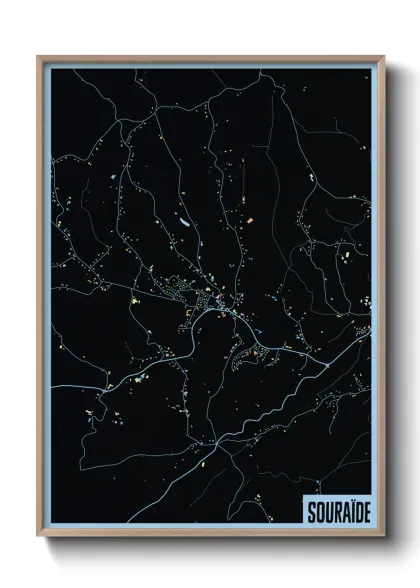 Une affiche de carte sur Souraïde