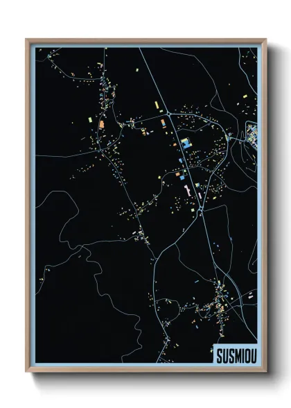 Une affiche de carte sur Susmiou