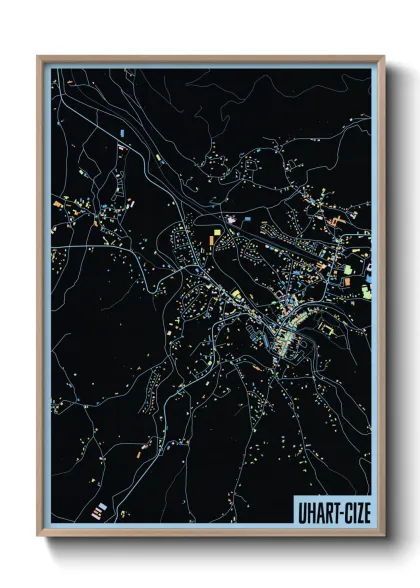 Une affiche de carte sur Uhart-Cize