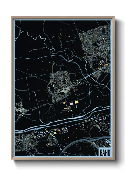 Une affiche de carte sur Baho