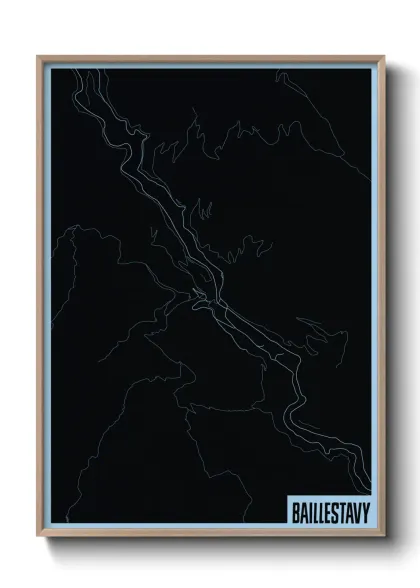 Une affiche de carte sur Baillestavy