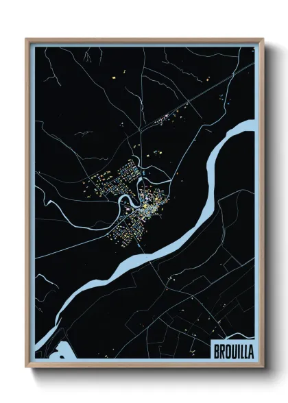 Une affiche de carte sur Brouilla