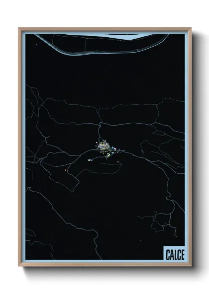 Une affiche de carte sur Calce