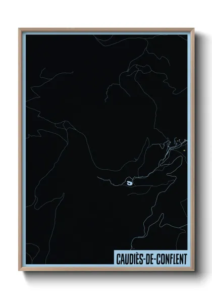 Une affiche de carte sur Caudiès-de-Conflent
