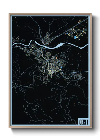 Une affiche de carte sur Ceret