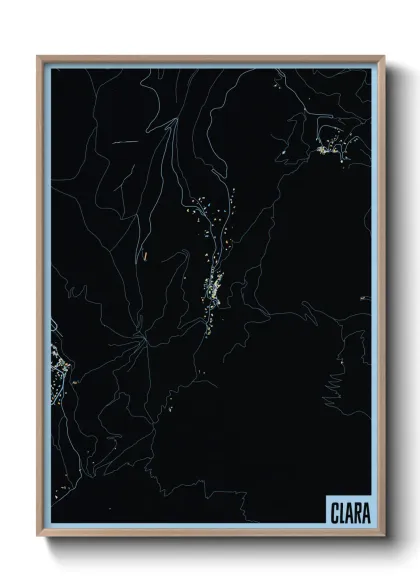 Une affiche de carte sur Clara