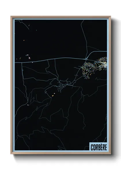 Une affiche de carte sur Corbère