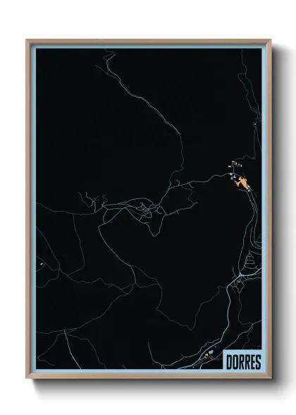 Une affiche de carte sur Dorres