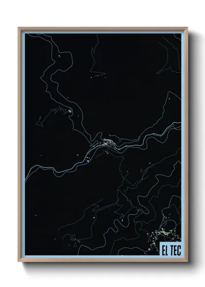 Une affiche de carte sur el Tec