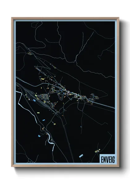 Une affiche de carte sur Enveig