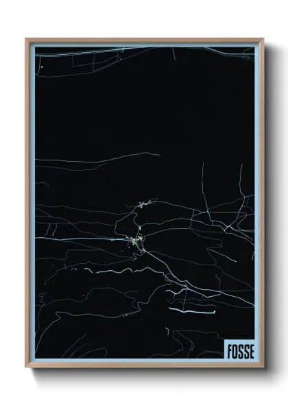 Une affiche de carte sur Fosse