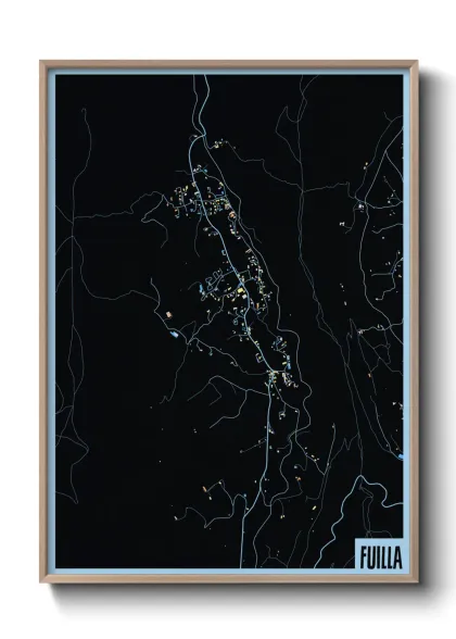 Une affiche de carte sur Fuilla