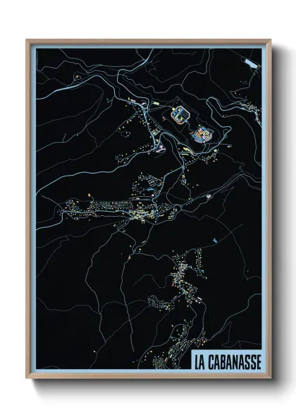 Une affiche de carte sur La Cabanasse