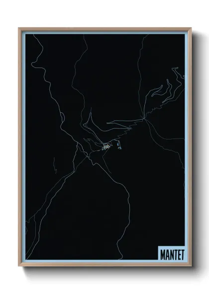 Une affiche de carte sur Mantet