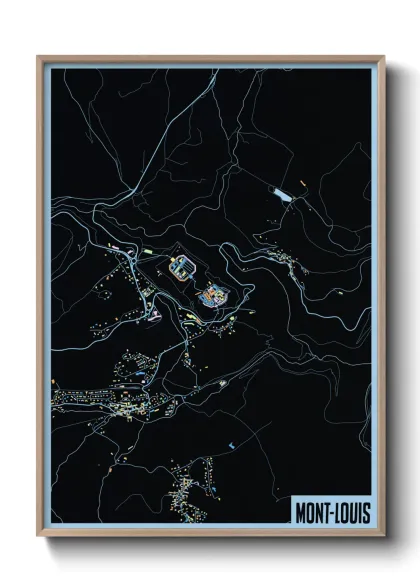 Une affiche de carte sur Mont-Louis