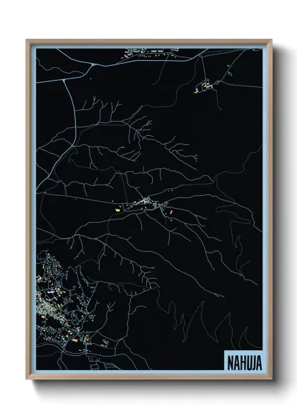 Une affiche de carte sur Nahuja