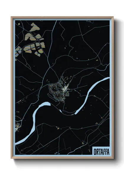 Une affiche de carte sur Ortaffa