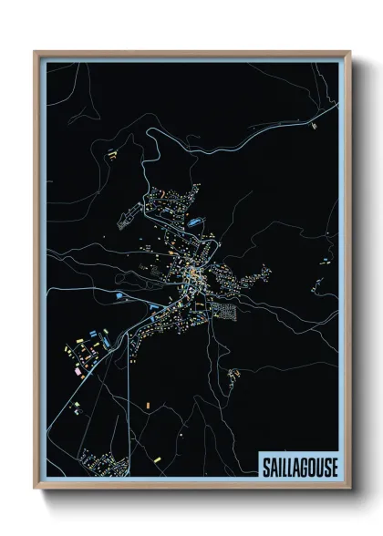 Une affiche de carte sur Saillagouse