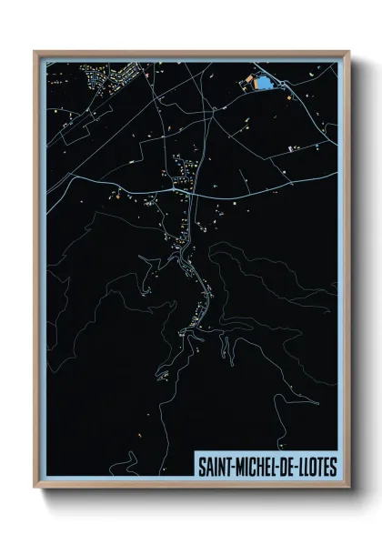 Une affiche de carte sur Saint-Michel-de-Llotes