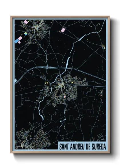 Une affiche de carte sur Sant Andreu de Sureda