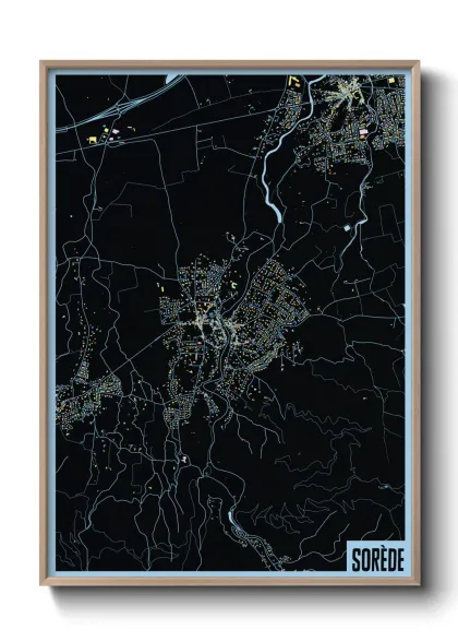 Une affiche de carte sur Sorède