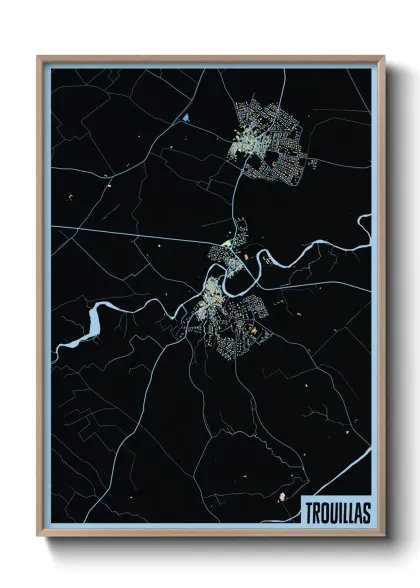 Une affiche de carte sur Trouillas