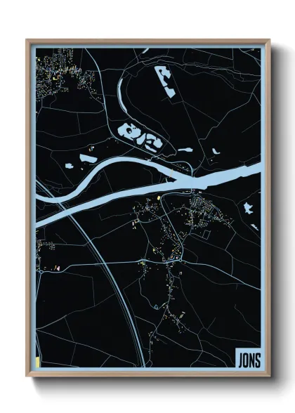 Une affiche de carte sur Jons