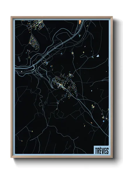 Une affiche de carte sur Trèves