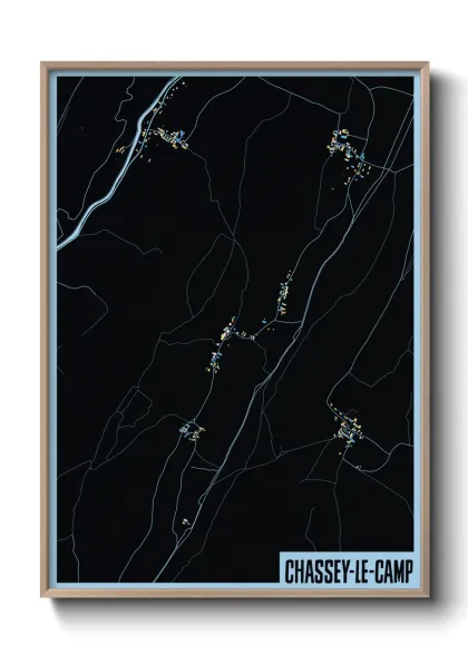 Une affiche de carte sur Chassey-le-Camp