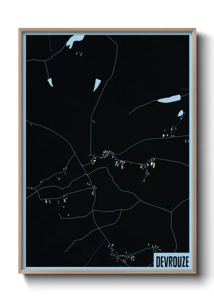 Une affiche de carte sur Devrouze