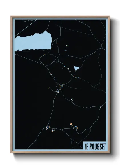 Une affiche de carte sur Le Rousset