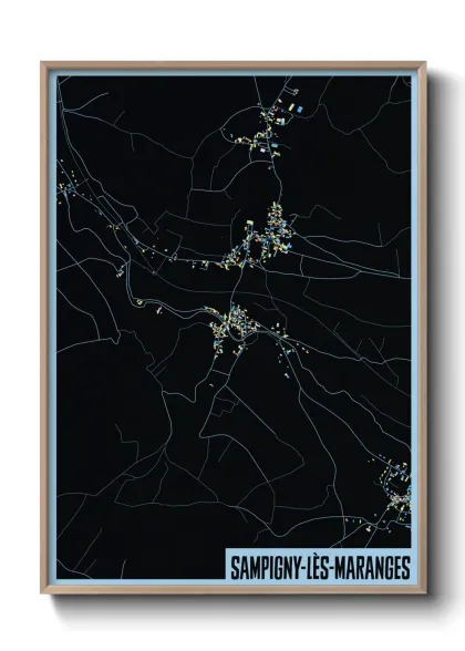 Une affiche de carte sur Sampigny-lès-Maranges