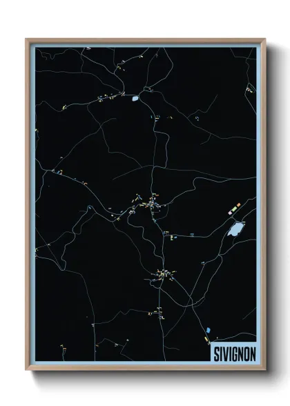 Une affiche de carte sur Sivignon