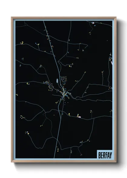 Une affiche de carte sur Berfay