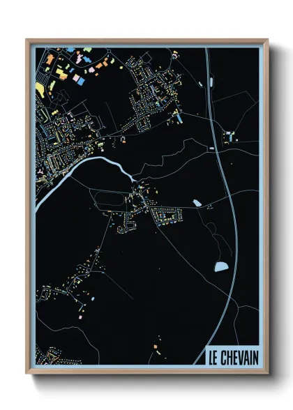 Une affiche de carte sur Le Chevain