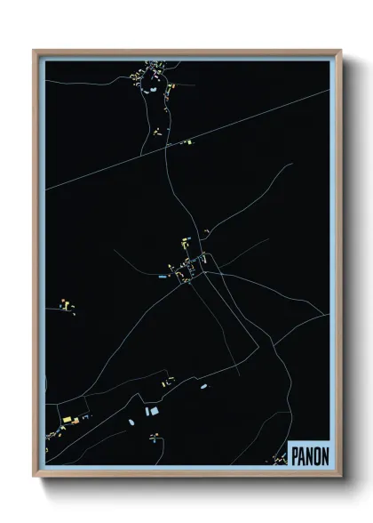 Une affiche de carte sur Panon