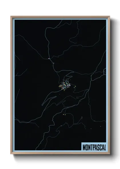 Une affiche de carte sur Montpascal