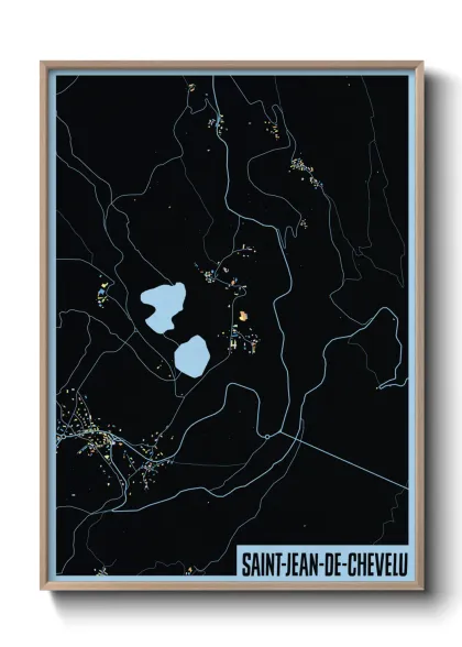 Une affiche de carte sur Saint-Jean-de-Chevelu