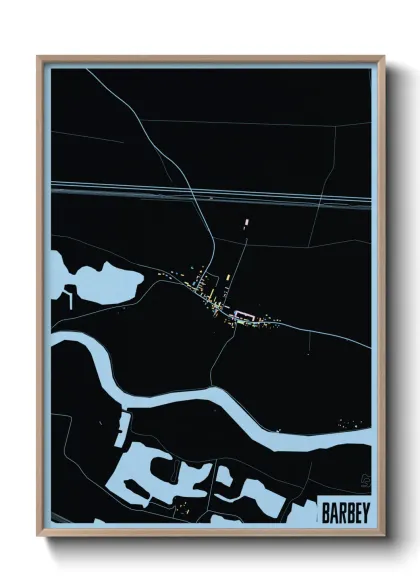 Une affiche de carte sur Barbey