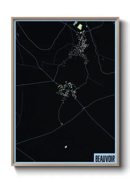 Une affiche de carte sur Beauvoir