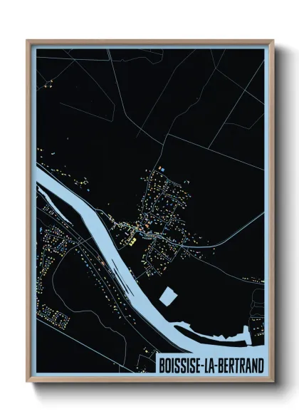 Une affiche de carte sur Boissise-la-Bertrand