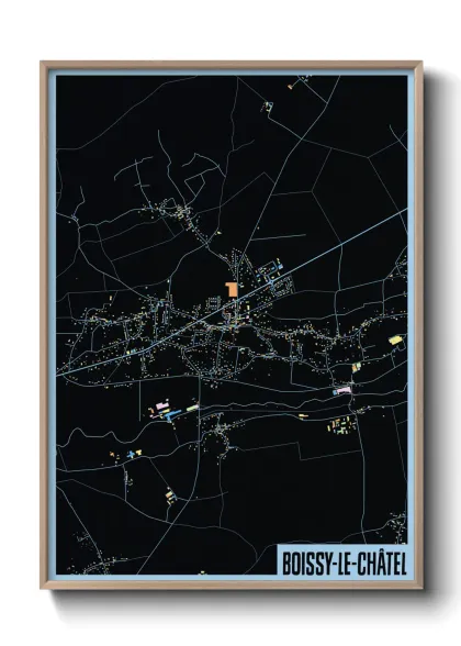 Une affiche de carte sur Boissy-le-Châtel